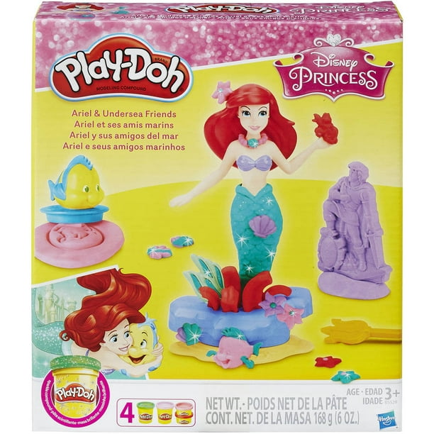PLAY-DOH  PRINCESS ARIEL 7 Pc NEW IN PACKAGE MODELING SET  AGES 3+ 